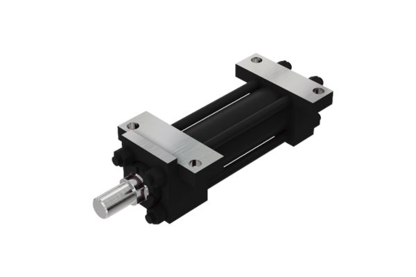 Side lug mounting style for tie rod hydraulic cylinders