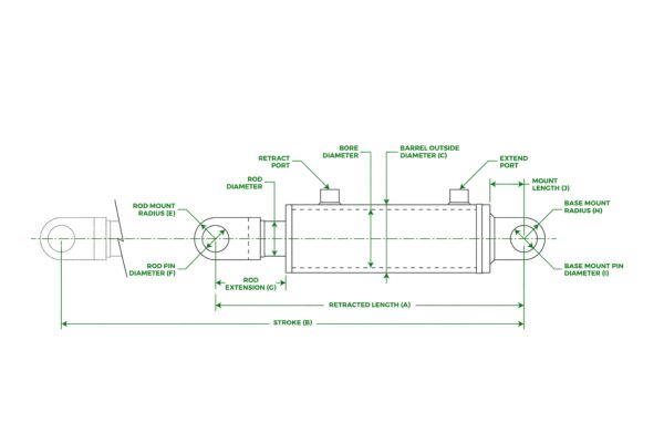 Hydraulic Cylinder bore and rod size