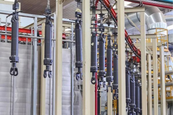 Painting stabilizer hydraulic damper cylinders Topa