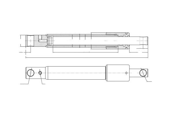 Snow plow hydraulic cylinder design