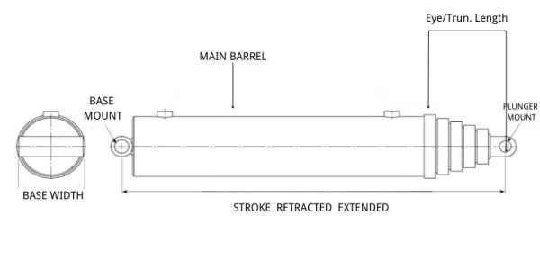 structure Telescopic Hydraulic Cylinders Topa